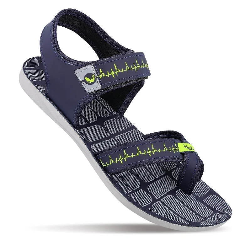 Men's sandals with a decorative buckle or charmWalkaroo Men Strappy Floater Sandals - WG5705 Blue Men's sandals with a decorative buckle or charmWalkaroo Men Strappy Floater Sandals - WG5705 Blue