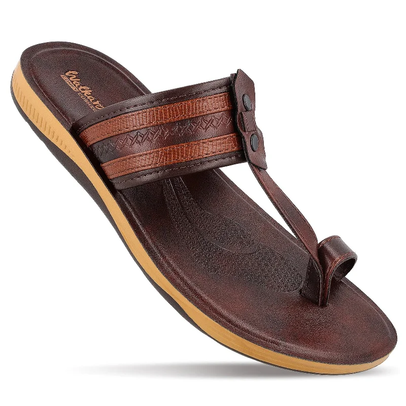 Men's Kolhapuri Chappal - WE1343 Brown