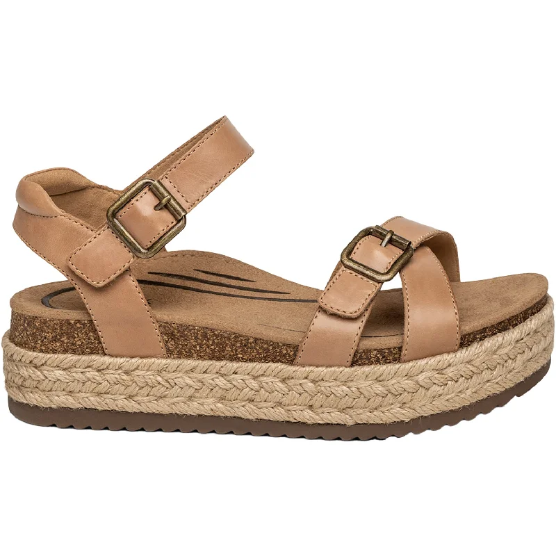 Men's sandals with a leather lining for comfortWomen's Aetrex Paula Camel Leather