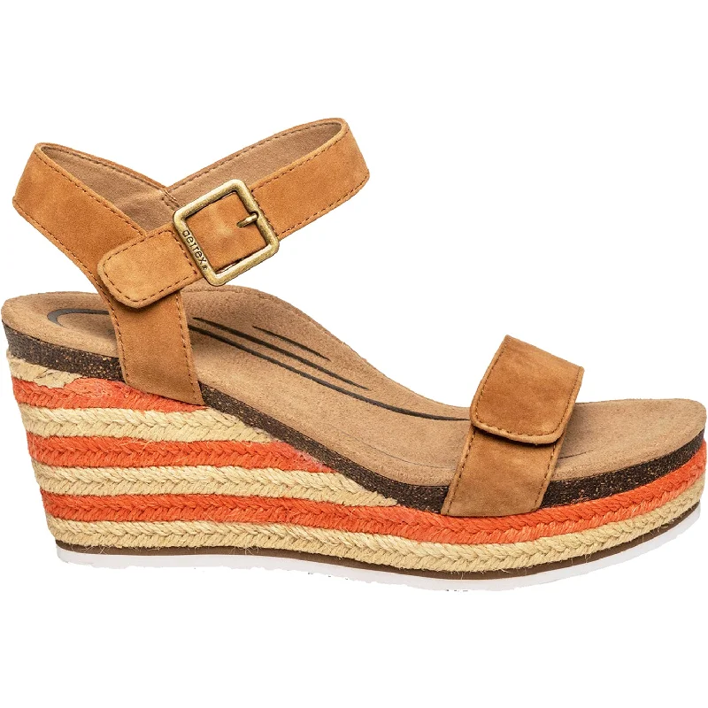 Men's sandals with a buckle closureWomen's Aetrex Sydney Cognac Suede