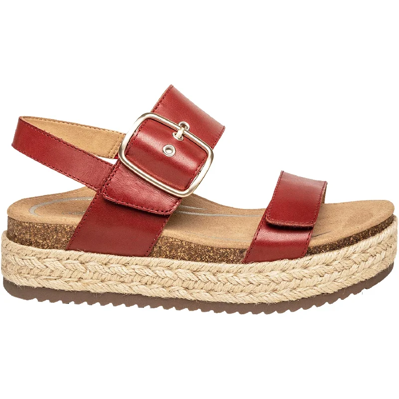 Men's sandals with a cushioned footbedWomen's Aetrex Vania Red Leather