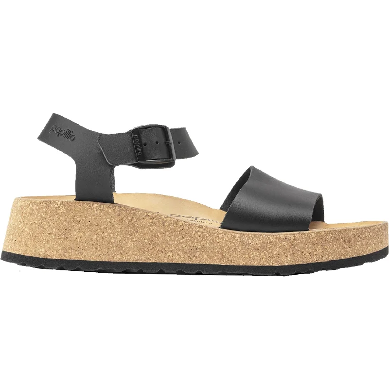 Men's sandals with a contrast stitching detailWomen's Birkenstock Papillio Glenda Black Leather Men's sandals with a contrast stitching detailWomen's Birkenstock Papillio Glenda Black Leather
