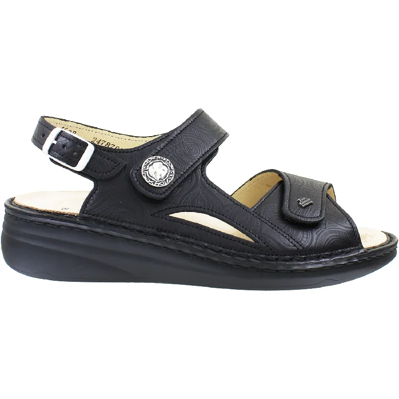 Men's sandals with a removable insole for cleaningWomen's Finn Comfort Barbuda Finn Mellow Black Arabesque Leather Men's sandals with a removable insole for cleaningWomen's Finn Comfort Barbuda Finn Mellow Black Arabesque Leather