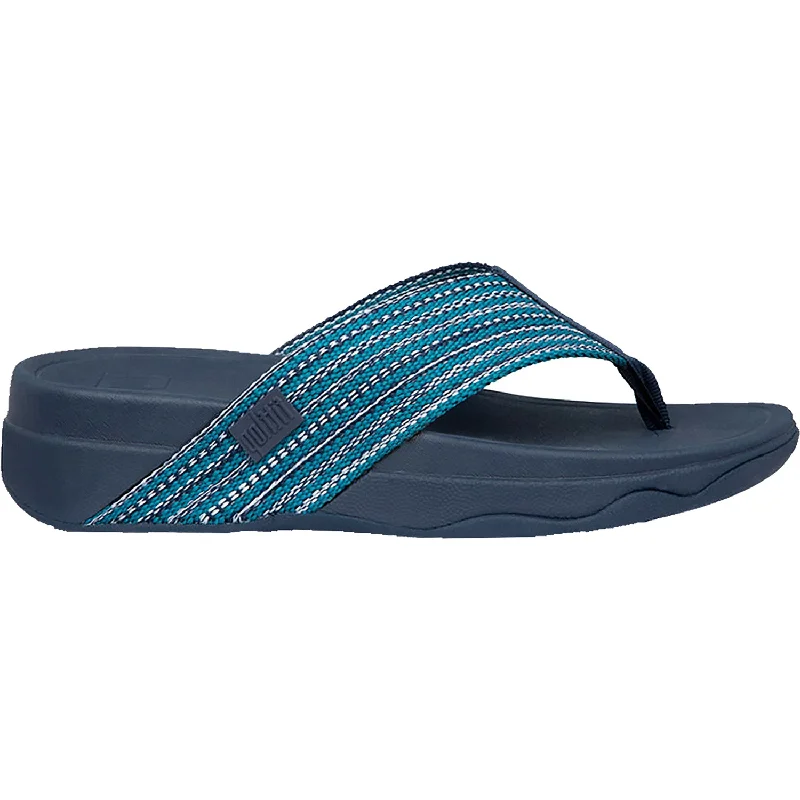 Men's sandals with a durable outer soleWomen's FitFlop Surfa Sea Blue Fabric