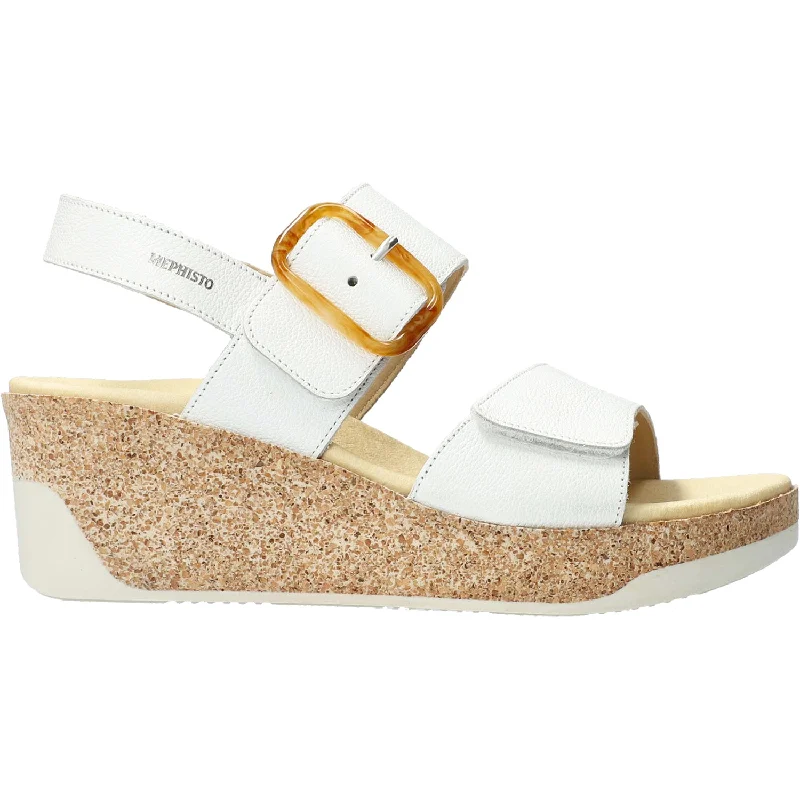 Men's sandals with a flexible sole for easy movementWomen's Mephisto Giulia White Leather Men's sandals with a flexible sole for easy movementWomen's Mephisto Giulia White Leather