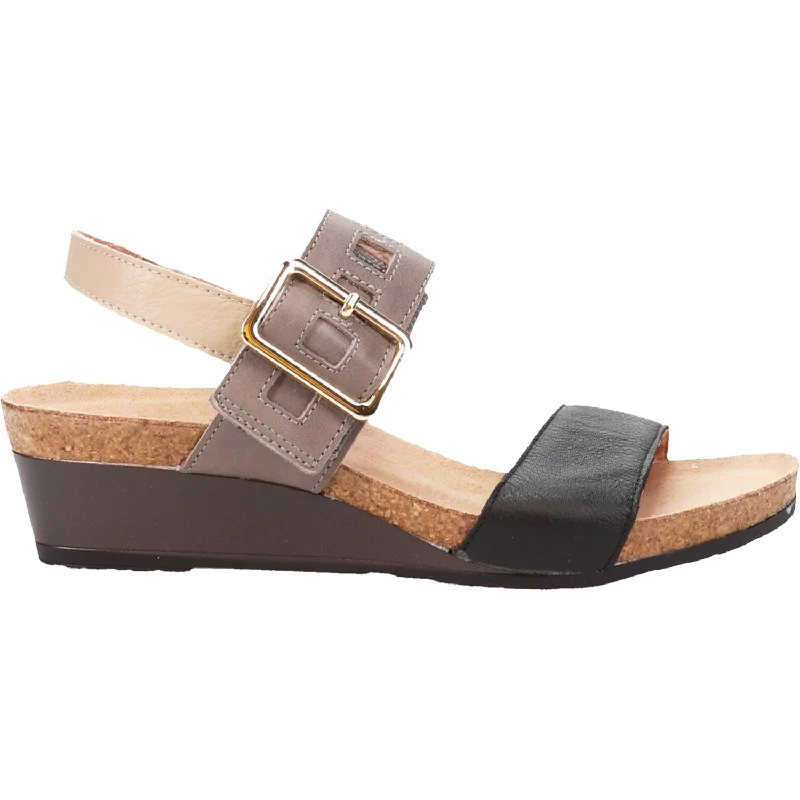 Men's sandals with a shock - absorbing insoleWomen's Naot Dynasty Soft Black/Foggy Grey/Soft Beige Leather Men's sandals with a shock - absorbing insoleWomen's Naot Dynasty Soft Black/Foggy Grey/Soft Beige Leather