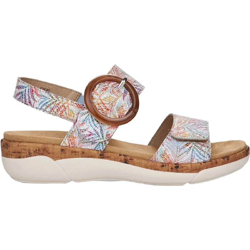 Men's sandals with a padded heelWomen's Remonte R6853-91 Jocelyn 53 Weiss Multi