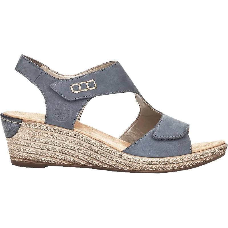Men's sandals with a contrast stitching detailWomen's Rieker 62468-14 Fanni 68 Jeans Leather Men's sandals with a contrast stitching detailWomen's Rieker 62468-14 Fanni 68 Jeans Leather
