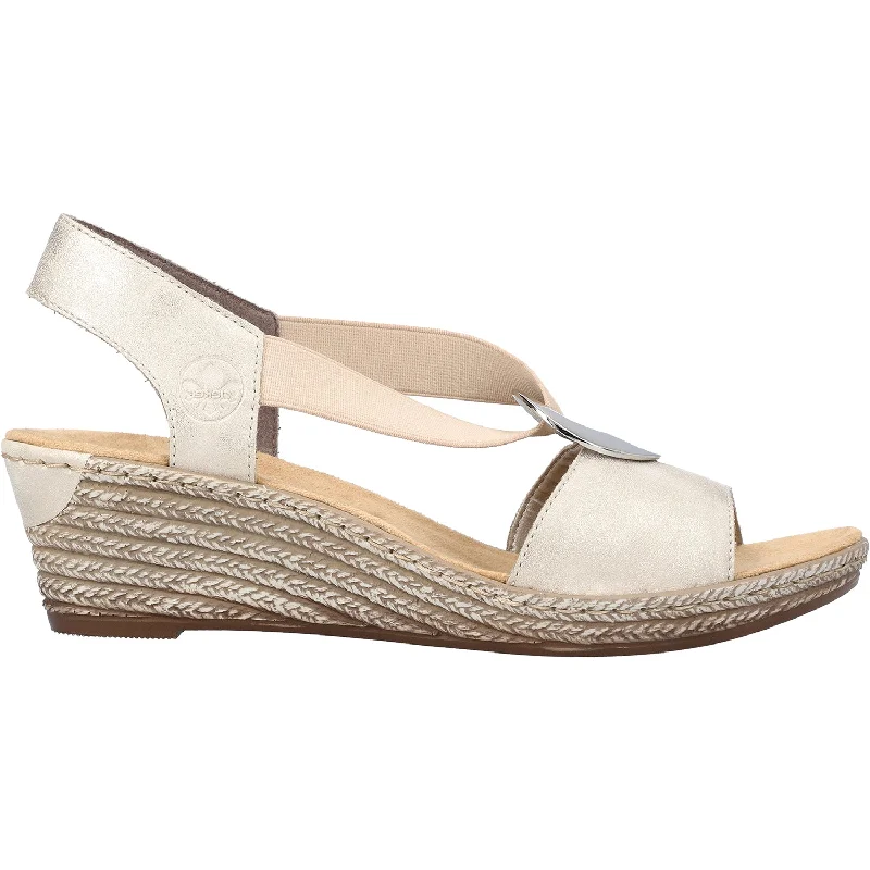 Men's sandals with a wide strap for supportWomen's Rieker 624H6-60 Fanni Muschel/Cream Synthetic Men's sandals with a wide strap for supportWomen's Rieker 624H6-60 Fanni Muschel/Cream Synthetic