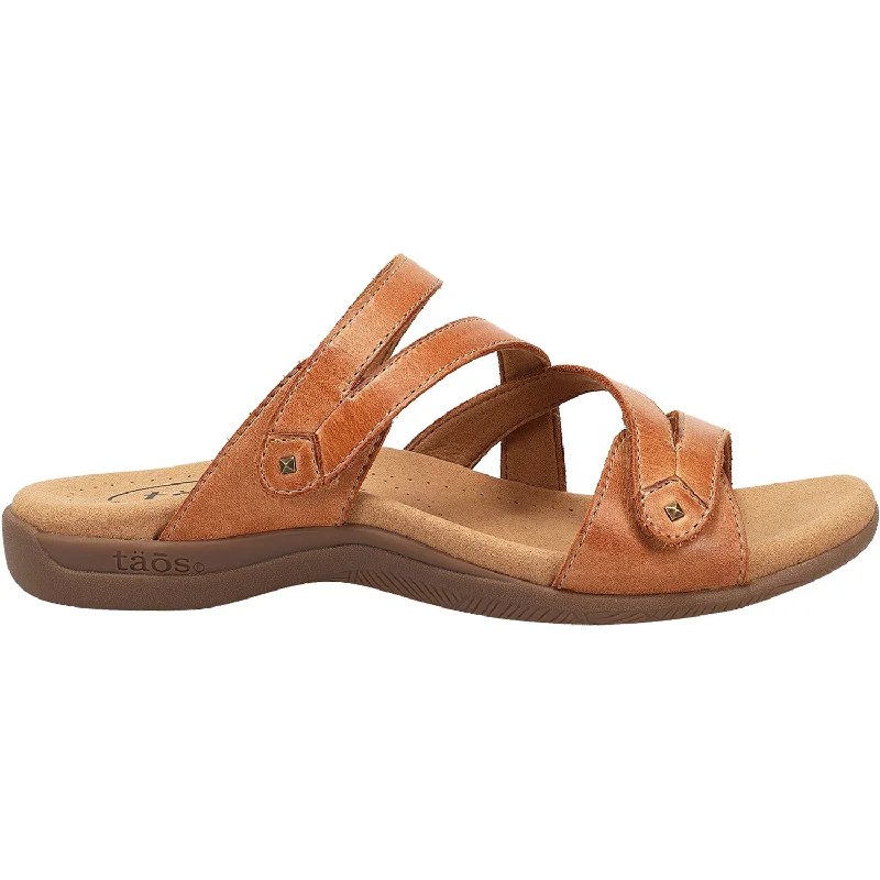 Men's sandals with a perforated leather upper for ventilationWomen's Taos Double U Caramel Leather Men's sandals with a perforated leather upper for ventilationWomen's Taos Double U Caramel Leather