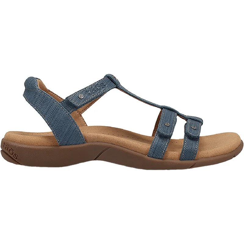 Men's sandals with a buckle closureWomen's Taos Trophy 2 Blue Emboss Leather