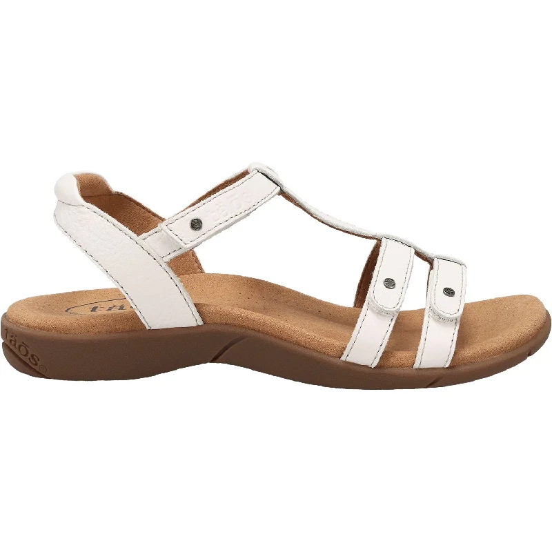 Men's leather sandals with an adjustable strapWomen's Taos Trophy 2 White Leather