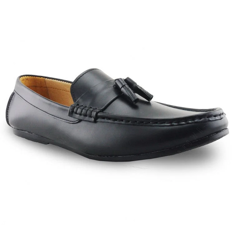 Men's loafers with a contrast stitching detailComfy Tassel Loafer Soft Matte Black