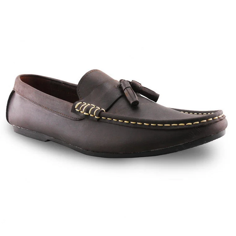 Slip - on men's loafers for easy wearComfy Tassel Loafer Dark Natural Nubuck