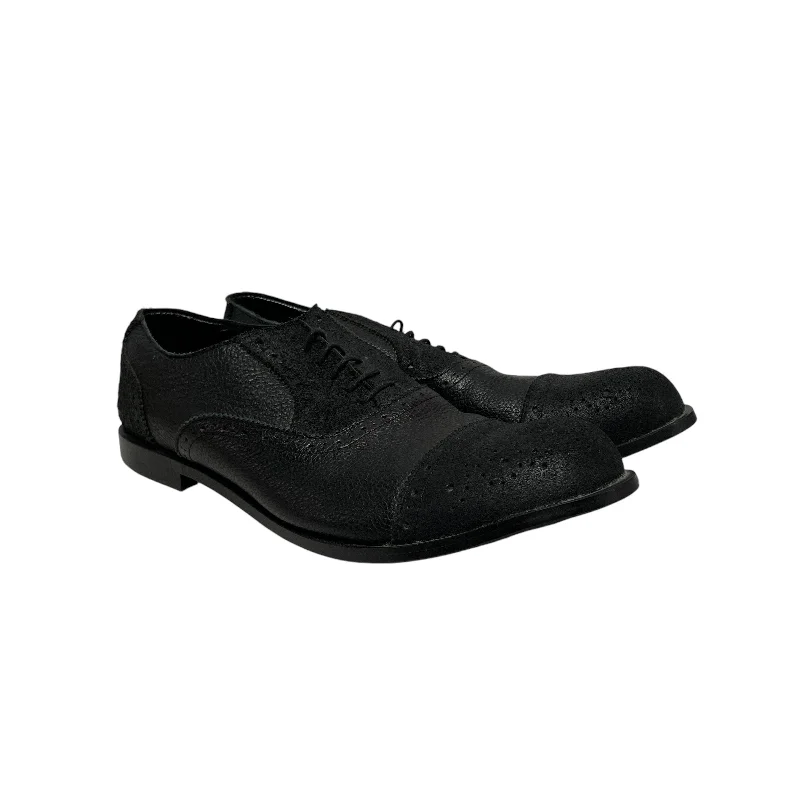 Slip - on men's loafers for easy wearCOMME des GARCONS HOMME PLUS/Loafers/US 10/Leather/BLK/oxfords round toe Slip - on men's loafers for easy wearCOMME des GARCONS HOMME PLUS/Loafers/US 10/Leather/BLK/oxfords round toe