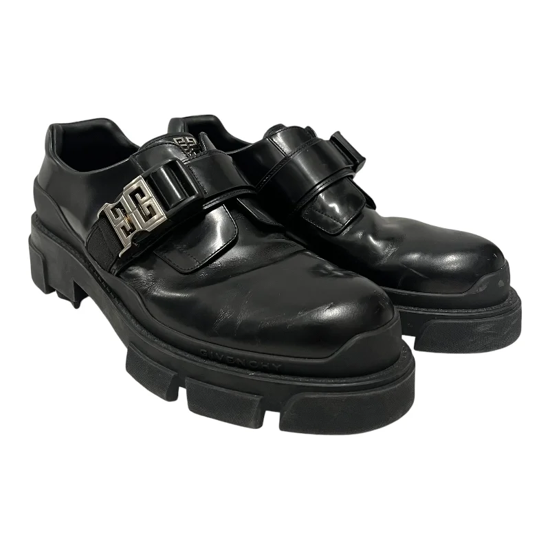 Men's loafers with a low - heeled designGIVENCHY/Loafers/US 9/Leather/BLK/