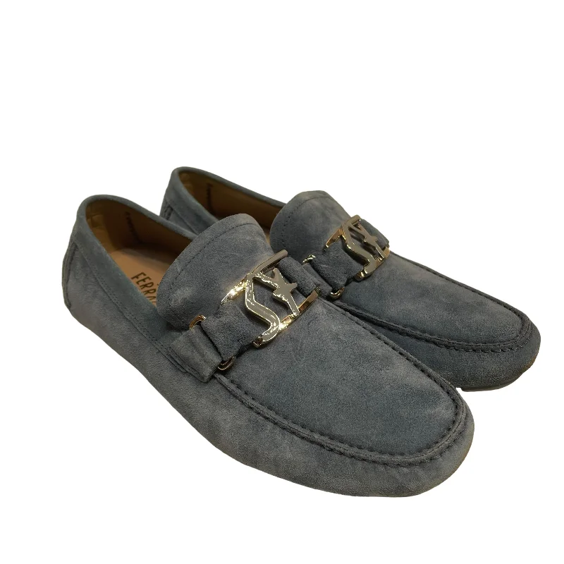 Men's loafers with a removable insole for cleaningSalvatore Ferragamo/Loafers/US 8/Suede/BLU/ Men's loafers with a removable insole for cleaningSalvatore Ferragamo/Loafers/US 8/Suede/BLU/