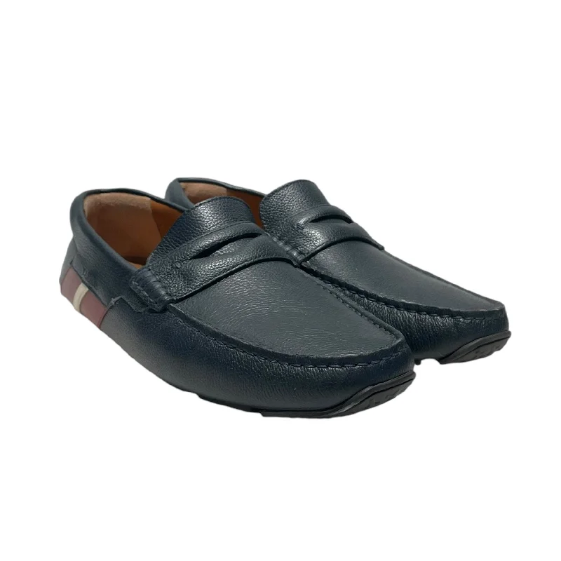 Men's loafers with a memory foam insoleBALLY/Loafers/US 10/Stripe/Leather/NVY/bovin driver loafer Men's loafers with a memory foam insoleBALLY/Loafers/US 10/Stripe/Leather/NVY/bovin driver loafer