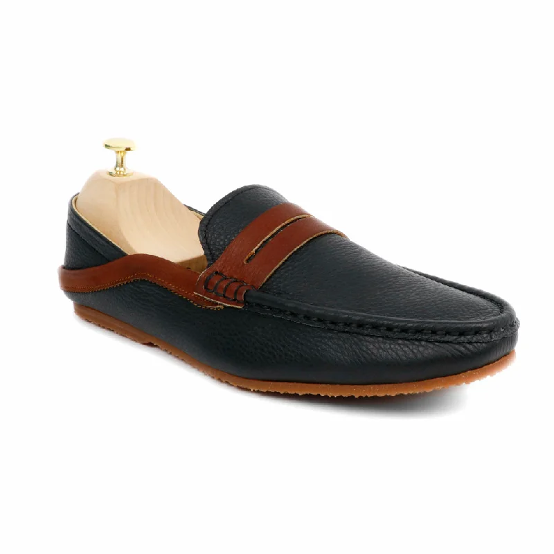 Men's loafers with a flexible sole for easy movementLibero Loafer Brown Strike Wrinkle Soft Black & Brown Men's loafers with a flexible sole for easy movementLibero Loafer Brown Strike Wrinkle Soft Black & Brown