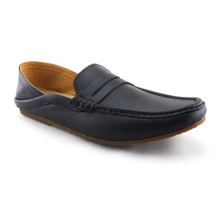 Men's leather loafers with a penny slotLibero Loafer Wrinkle Soft Black