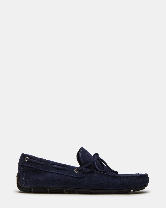 Men's loafers with a leather lining for comfortAMALFI NAVY SUEDE