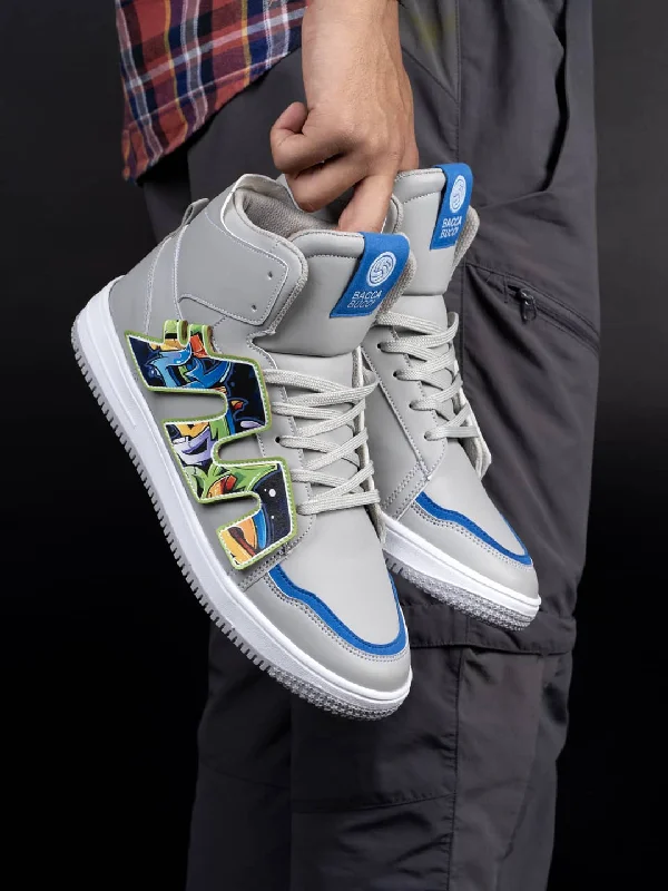Men's casual shoes with a geometric patternBacca Bucci High-Top PATCH-PLAY Men's Sneakers Men's casual shoes with a geometric patternBacca Bucci High-Top PATCH-PLAY Men's Sneakers