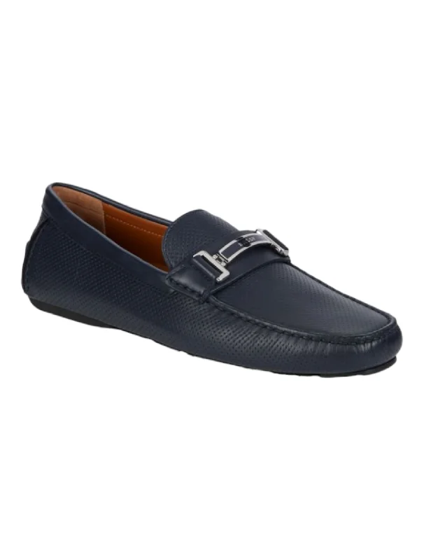 Men's loafers with a low - heeled designBally Drulio Men's 6211257 Navy Leather Loafer Shoes Men's loafers with a low - heeled designBally Drulio Men's 6211257 Navy Leather Loafer Shoes