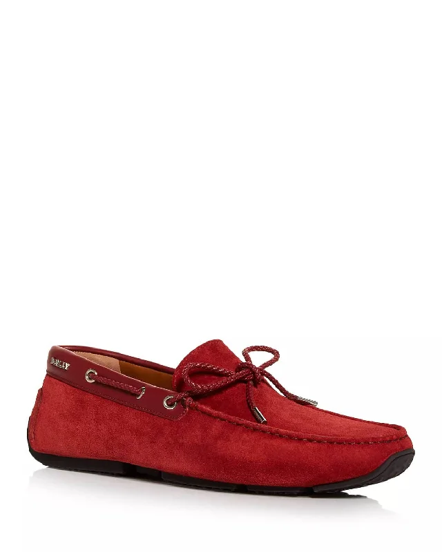 Men's loafers with a removable insole for cleaningBally Pindar Men's 6231347 Red Leather Suede Drivers Men's loafers with a removable insole for cleaningBally Pindar Men's 6231347 Red Leather Suede Drivers