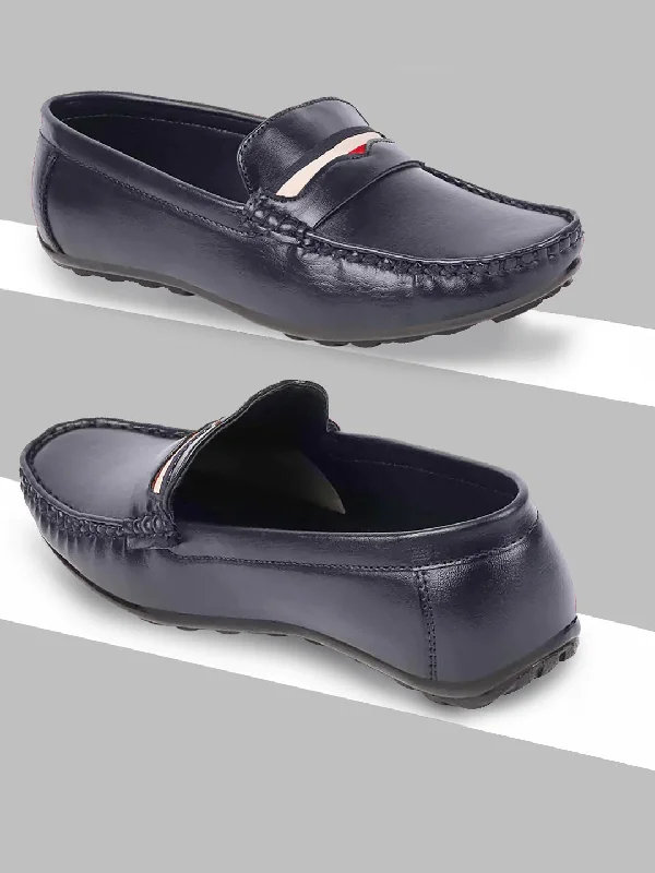 Men's loafers with a stretchy side panel for a better fitBasics Men Blue Colored Stripe Design Casual Slip On Loafers and Moccasin Shoes Men's loafers with a stretchy side panel for a better fitBasics Men Blue Colored Stripe Design Casual Slip On Loafers and Moccasin Shoes