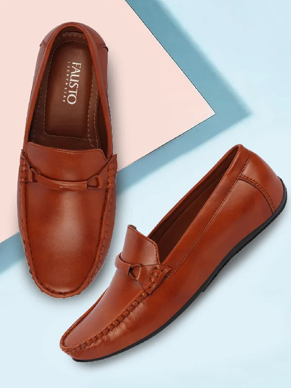 Men's loafers with a decorative buckleBasics Men Tan Buckle Design Slip On Casual Loafers and Moccasin Shoes Men's loafers with a decorative buckleBasics Men Tan Buckle Design Slip On Casual Loafers and Moccasin Shoes
