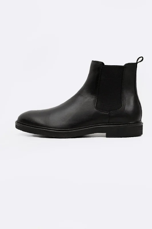 Men's wool - lined boots for warmth in cold weatherBOWIE LEATHER CHELSEAS