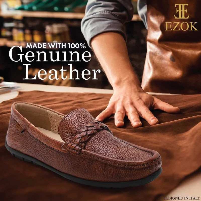 Men's casual sneakers with a mesh upperEzok Mens Tan Moccasin Driving Leather Loafers Men's casual sneakers with a mesh upperEzok Mens Tan Moccasin Driving Leather Loafers