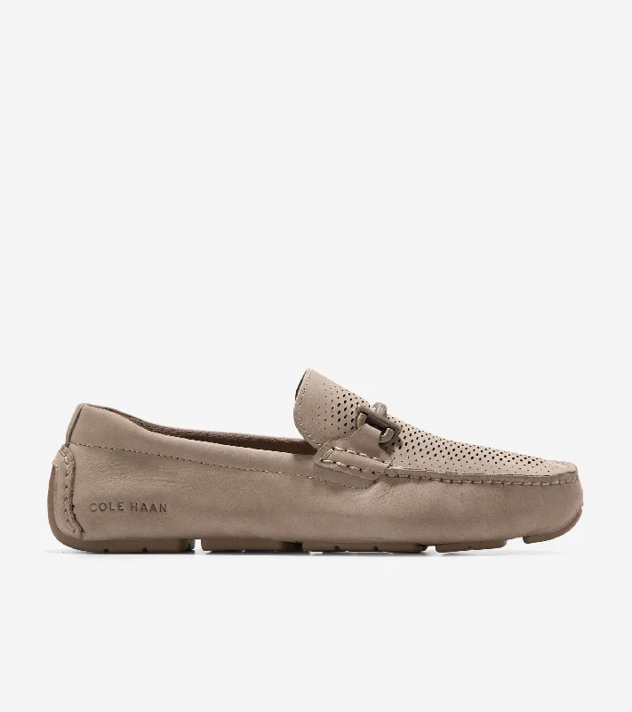 Men's loafers with a smooth leather finishMen's Grand Laser Bit Driving Loafers