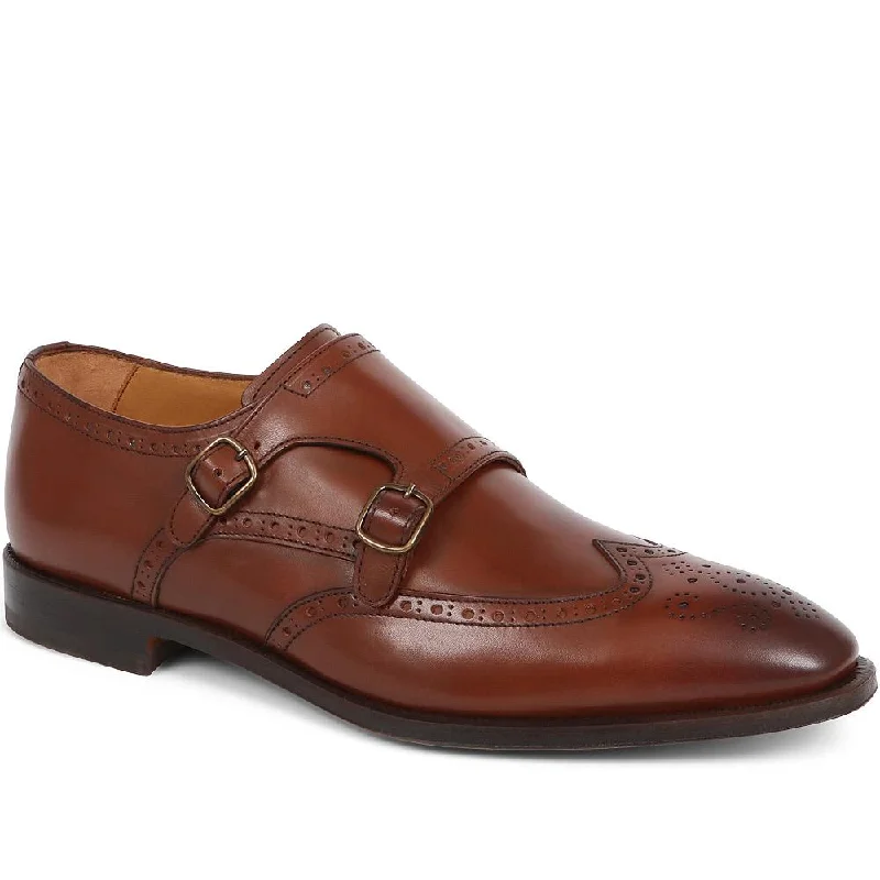 Men's casual shoes with a flexible rubber outsoleChilton Leather Double Strap Monk Shoes - CHILTON / 323 782 Men's casual shoes with a flexible rubber outsoleChilton Leather Double Strap Monk Shoes - CHILTON / 323 782