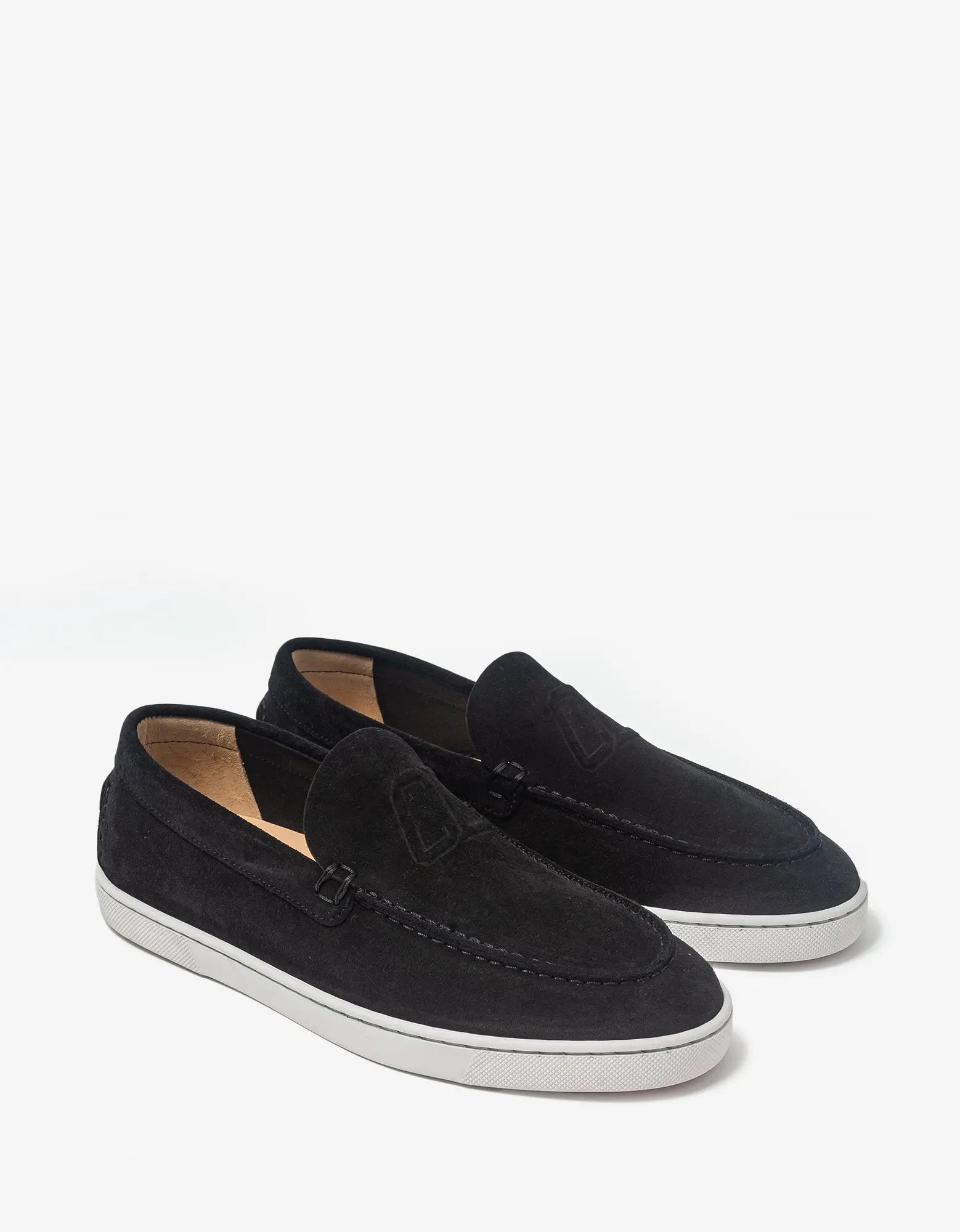 Suede men's loafers for a soft and luxurious feelChristian Louboutin Varsiboat Black Suede Boat Shoes Suede men's loafers for a soft and luxurious feelChristian Louboutin Varsiboat Black Suede Boat Shoes
