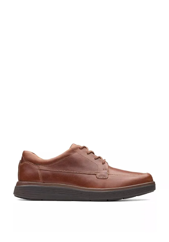 Men's casual shoes with a soft insole for cushioningClarks Un Abode Ease Laced Casual Shoes, Dark Tan