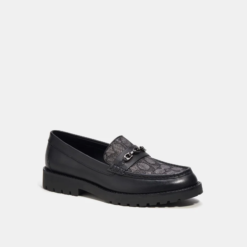 Men's loafers with a decorative buckleCoach Outlet Brooks Loafer In Signature Jacquard Men's loafers with a decorative buckleCoach Outlet Brooks Loafer In Signature Jacquard