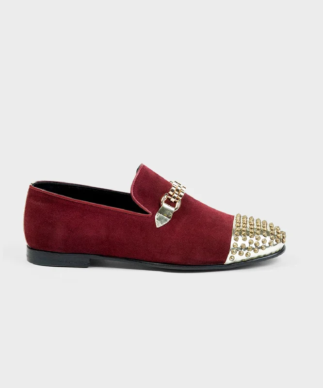 Men's loafers with a leather lining for comfortStudded and Embroidered Loafers