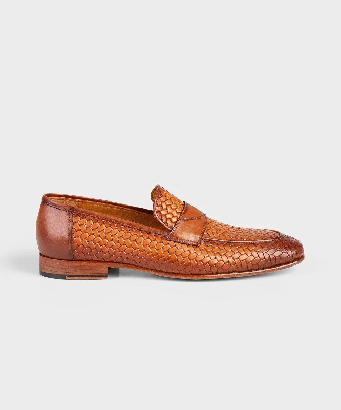 Men's loafers with a moc - toe designWoven Loafers
