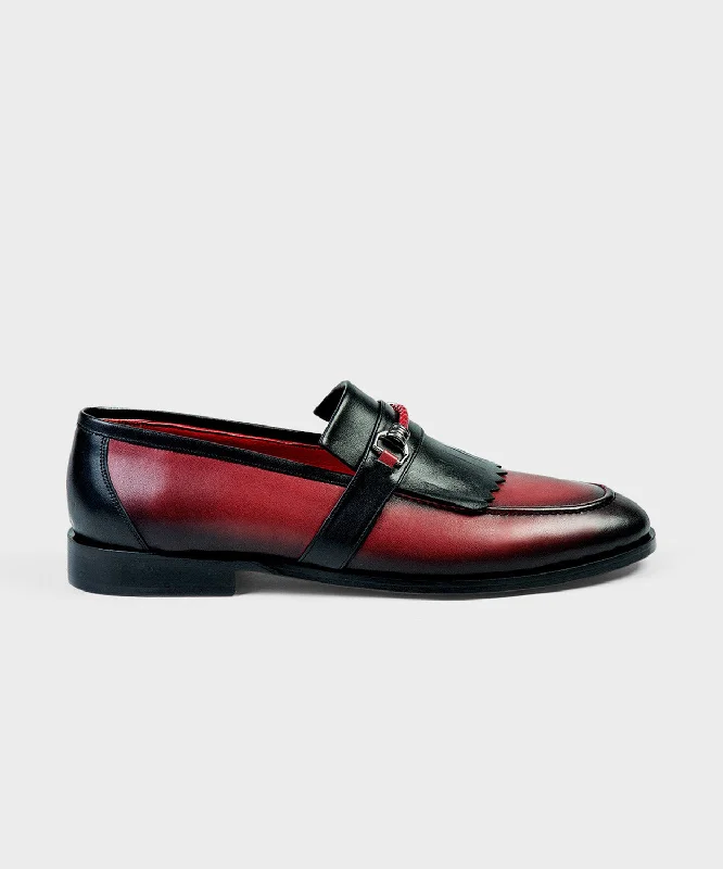 Men's loafers with a leather lining for comfortRed Leather Loafer
