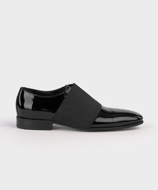 Men's loafers with a leather lining for comfortBlack Patent Shoes