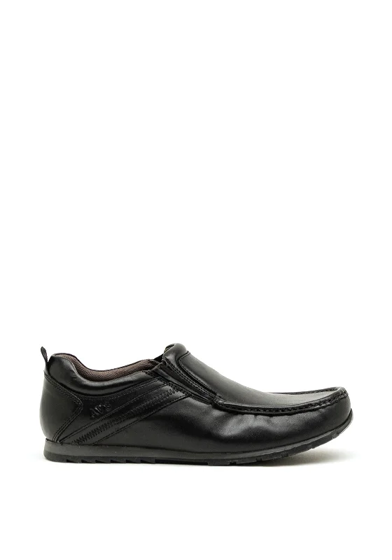 Men's casual shoes with a logo patch on the tongueDubarry Kobe Slip On Shoe, Black