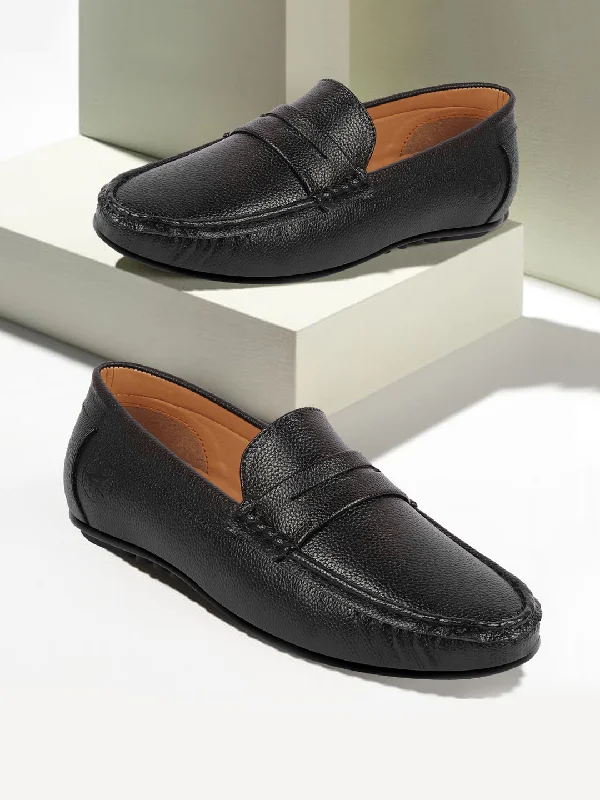 Men's casual shoes with a low - profile designMen Black Hand Stitched Textured Design Casual Slip On Moccasins and Loafers Men's casual shoes with a low - profile designMen Black Hand Stitched Textured Design Casual Slip On Moccasins and Loafers