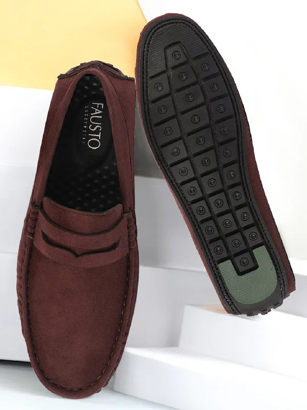 Leather men's casual shoes with a scuffed finishMen Brown Suede Leather Side Stitched Driving Loafer and Moccasin Leather men's casual shoes with a scuffed finishMen Brown Suede Leather Side Stitched Driving Loafer and Moccasin