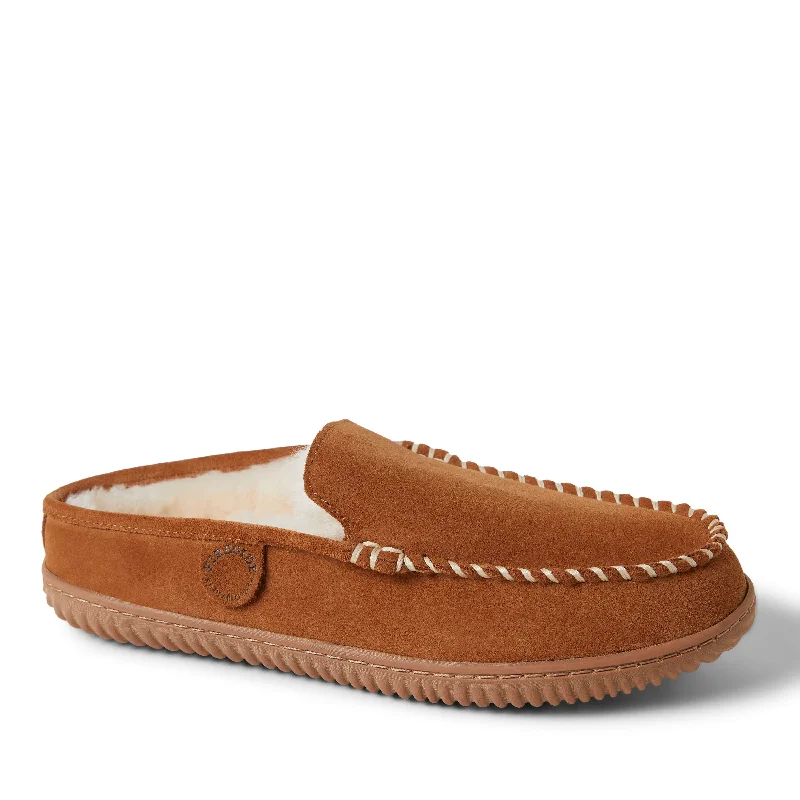 Fireside By Dearfoams Men's Gold Coast Shearling Mule