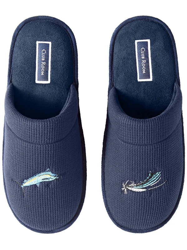 Fish Mens Waffle Slip On Slide Slippers