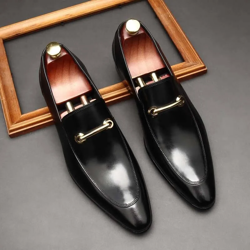 Men's loafers with a moc - toe designil Lusso Elegance - Italian Style Genuine Leather Loafers for Men Men's loafers with a moc - toe designil Lusso Elegance - Italian Style Genuine Leather Loafers for Men