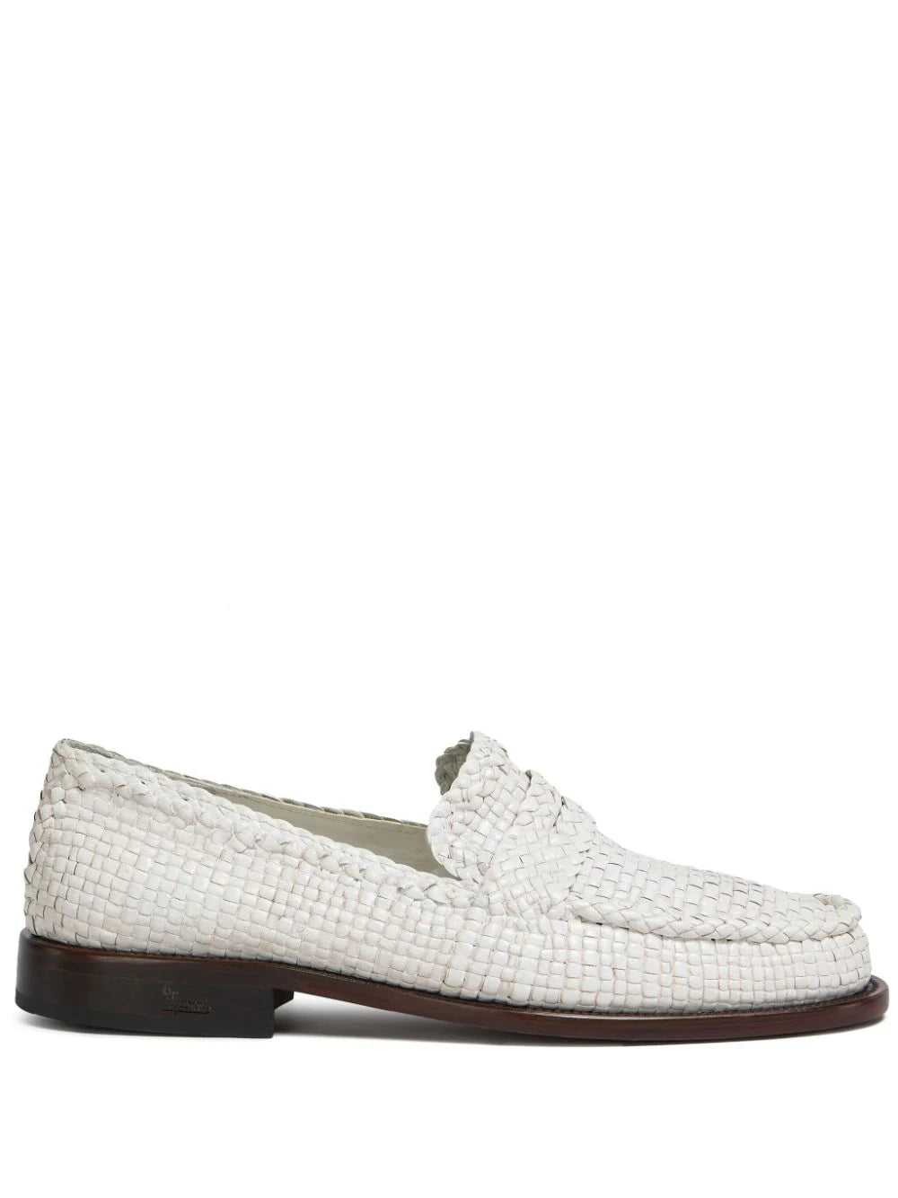 Men's loafers with a moc - toe designInterwoven-Design Leather Loafers