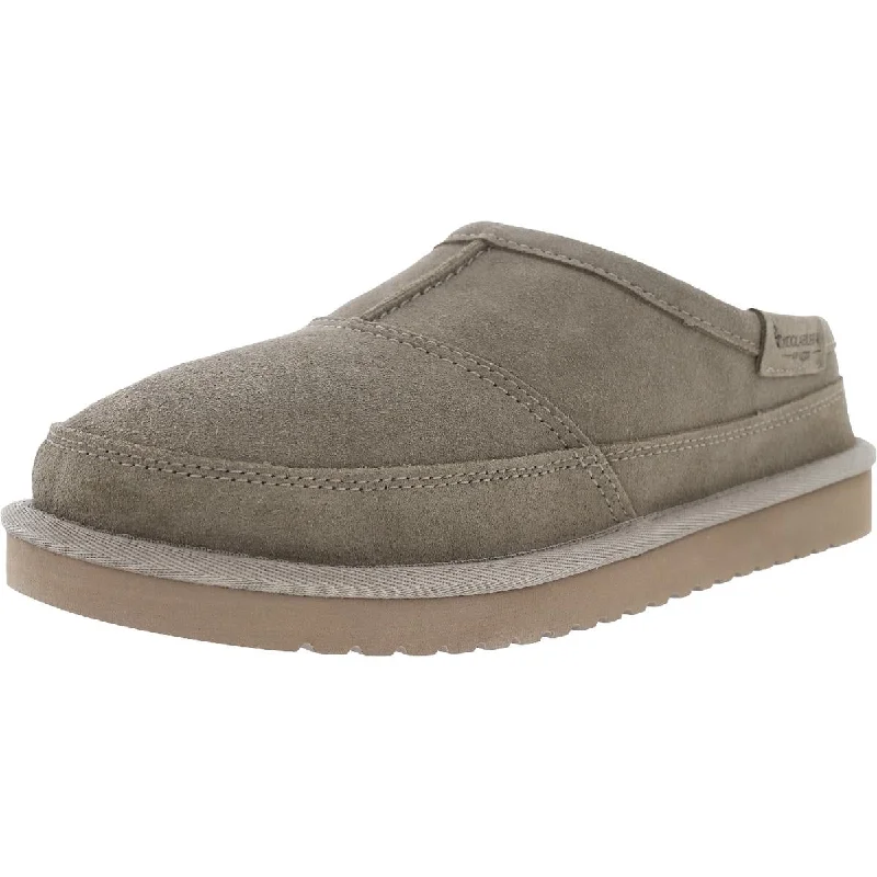 Koolaburra Mens Graisen Suede Faux Fur Lined Slide Slippers