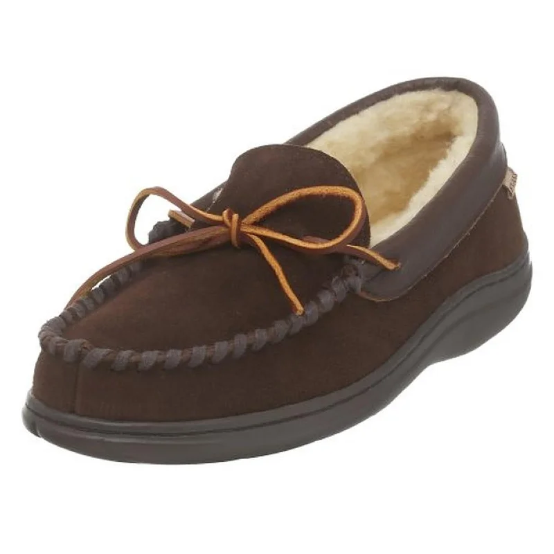 L.B. Evans Mens Atlin Suede Indoor/Outdoor Moccasin Slippers